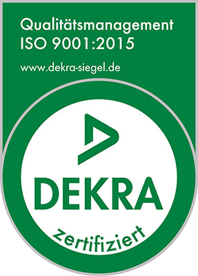 DEKRA-Siegel Qualitätsmanagement ISO 9001:2015